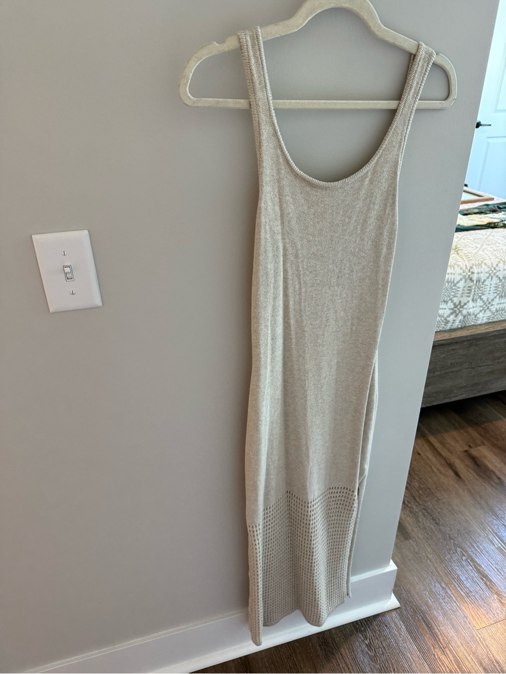 Universal Thread Cream Knit Maxi Tank Dress